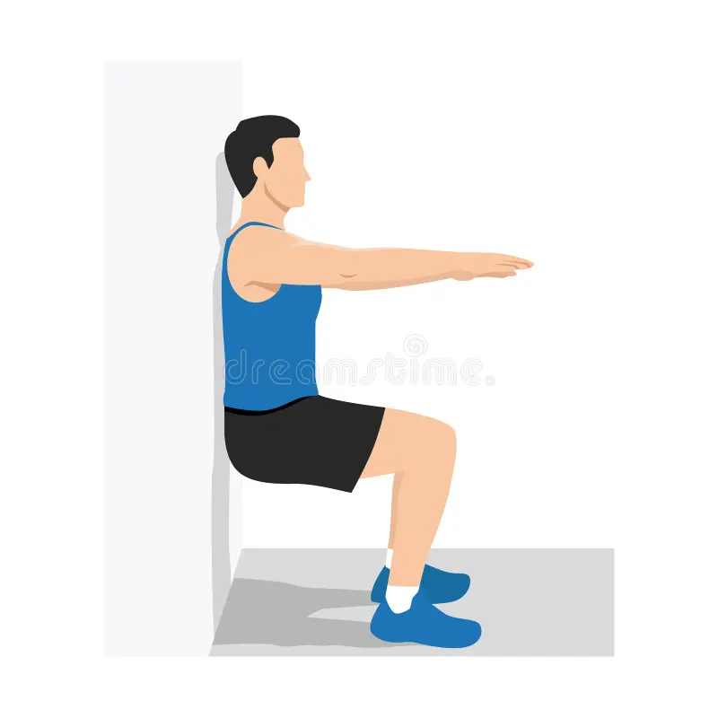 اسکوات دیواری wall sit